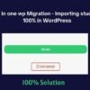 All In One WP Migration When Stuck At 100%