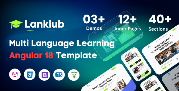 Lanklub - Multi Language Learning Angular 18 Template