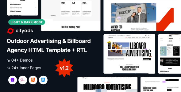 Cityads – Outdoor Advertising & Billboard Agency HTML Template