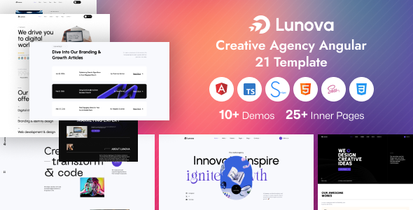 Lunova – Creative Agency Angular 21 Template