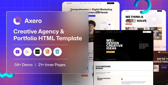 Axero – Creative Agency & Portfolio HTML Template