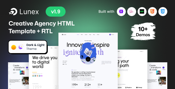 Lunex – Creative Agency HTML Template